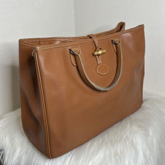 💯Authentic Long Champ Leather Tote Handbag🍀 - Picture 11 of 13